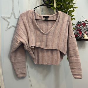Purple crop top sweater from Forever 21